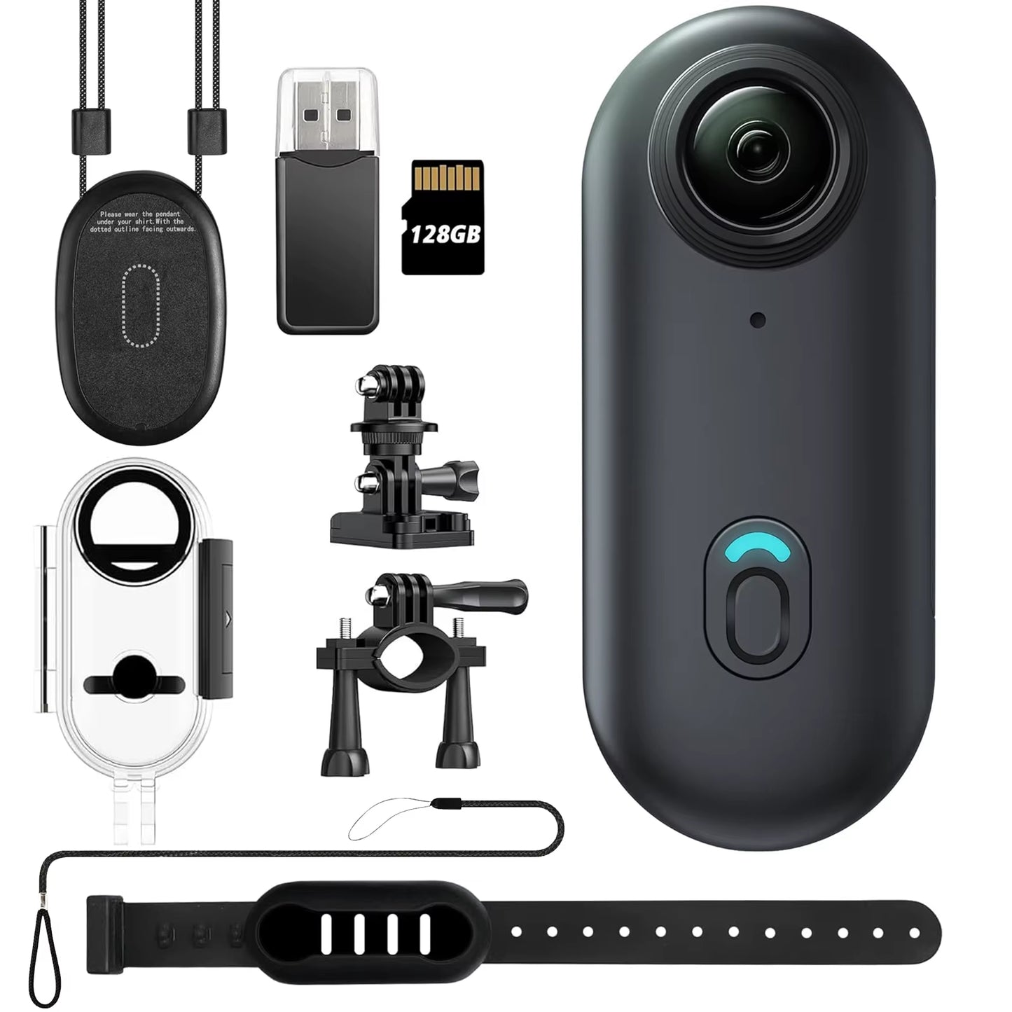 4K 128GB Waterproof 30 Meters Deep Small Mini Magnetic POV Camera Vlog Sport Body Cam for Action Sport DV